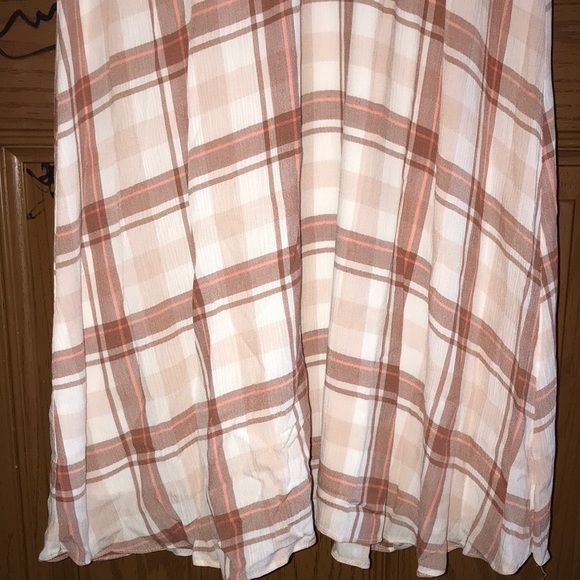 Urban Outfitters Wear Everywhere Plaid Button-Down V-Neck Maxi Dress - Picture 12 of 16